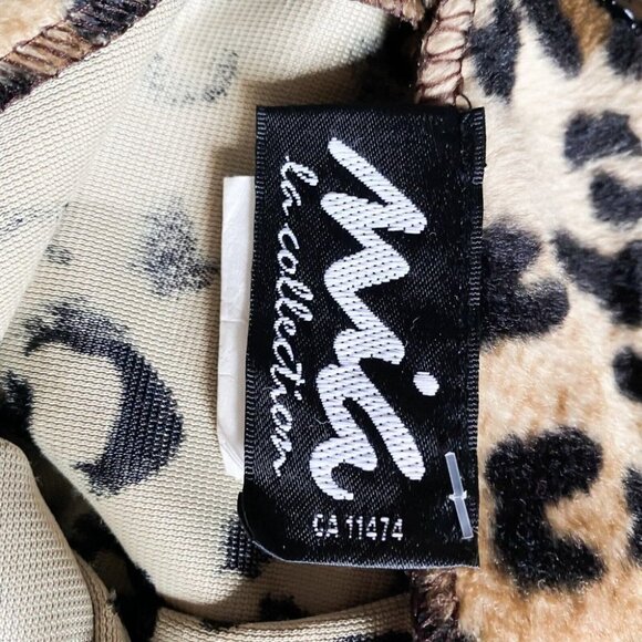 Vintage Mia Animal Print Furry Texture Mini  Pencil Skirt 8 - Picture 5 of 5